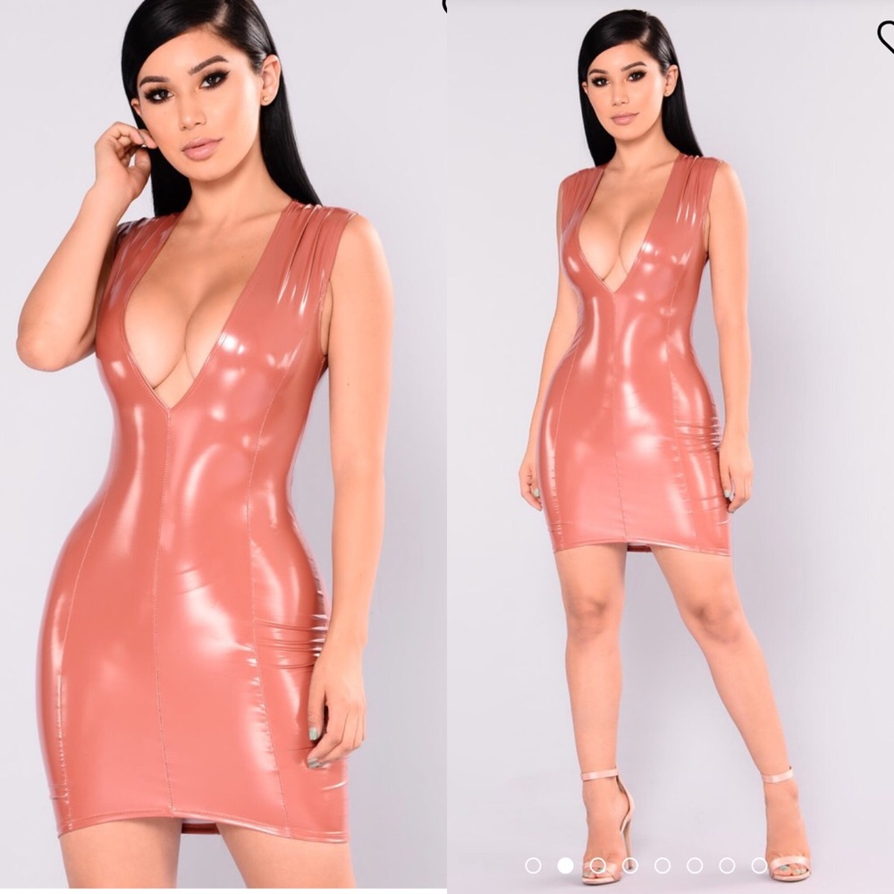 Fashion Nova Kristen Latex Dress